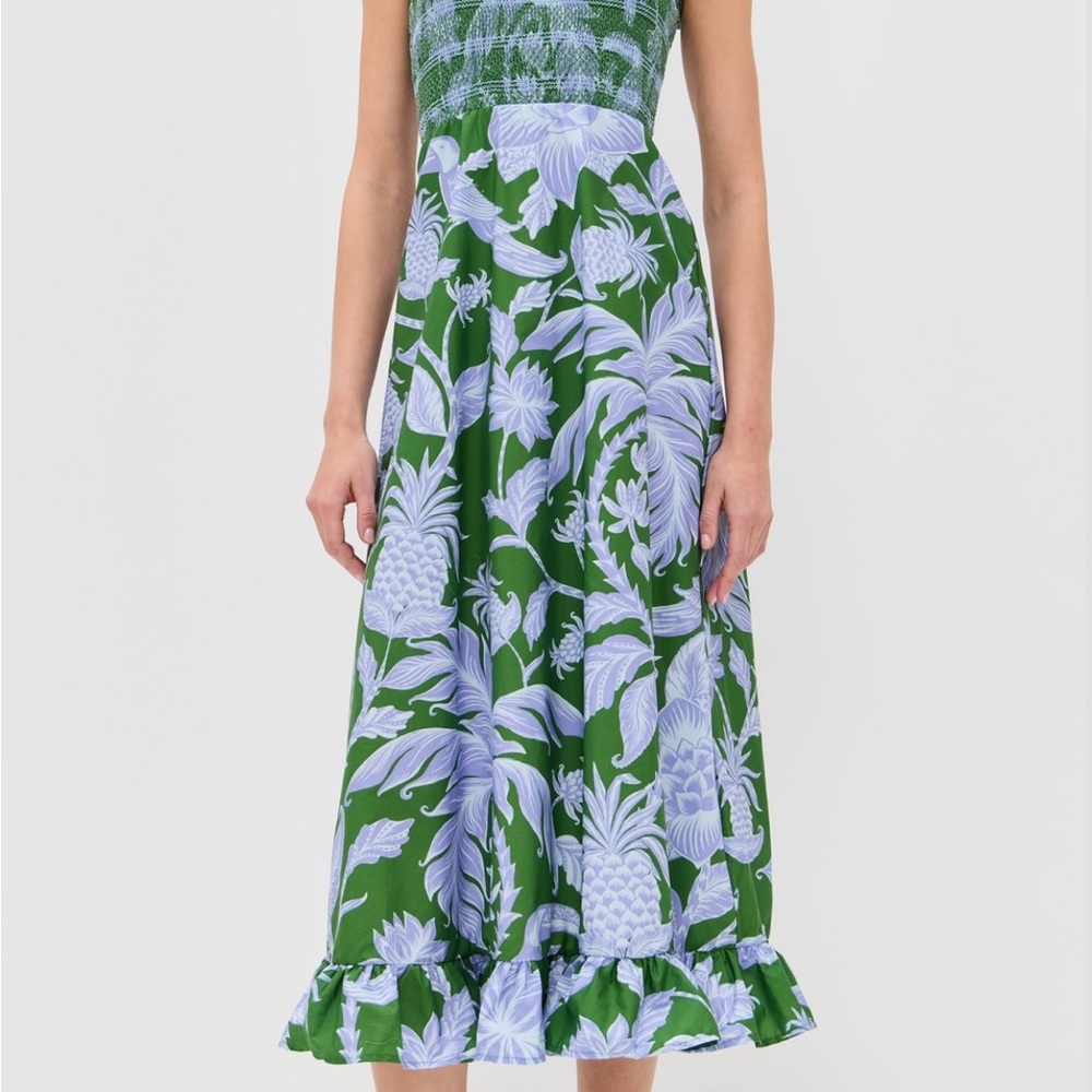NWT - Tropical Swing Green sleeveless mini dress by Farm Rio